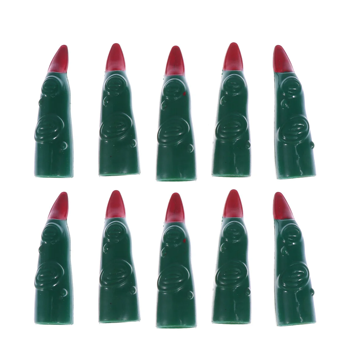 

10pcs Witch Costume Fingers Witch Finger Nail for Costume Party Props Green