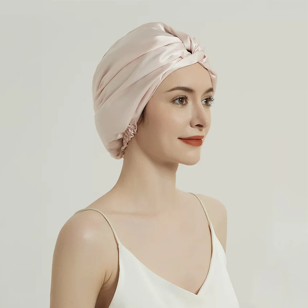 Silk Hair Wrap Sleeping Beanie For Women Girl 19 Momme