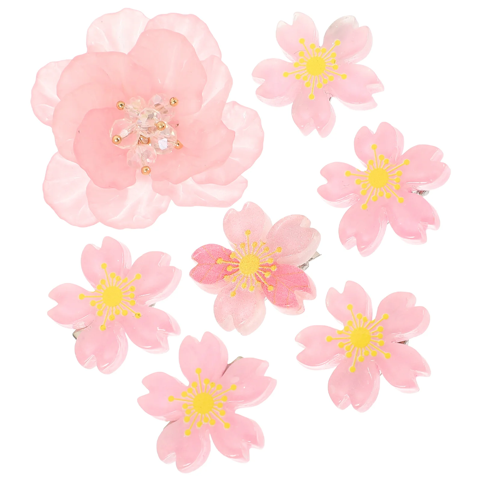 Заколка для волос с вишневым цветком летние аксессуары цветочные украшения