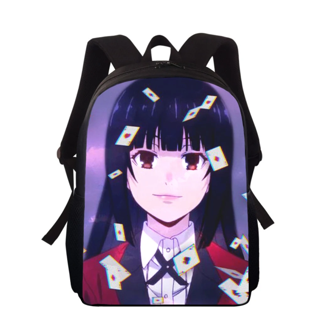 Kakegurui Jabami Yumeko 15” 3D Print Kids Backpack Primary School Bags for Boys Girls Back Pack Students School Book Bags