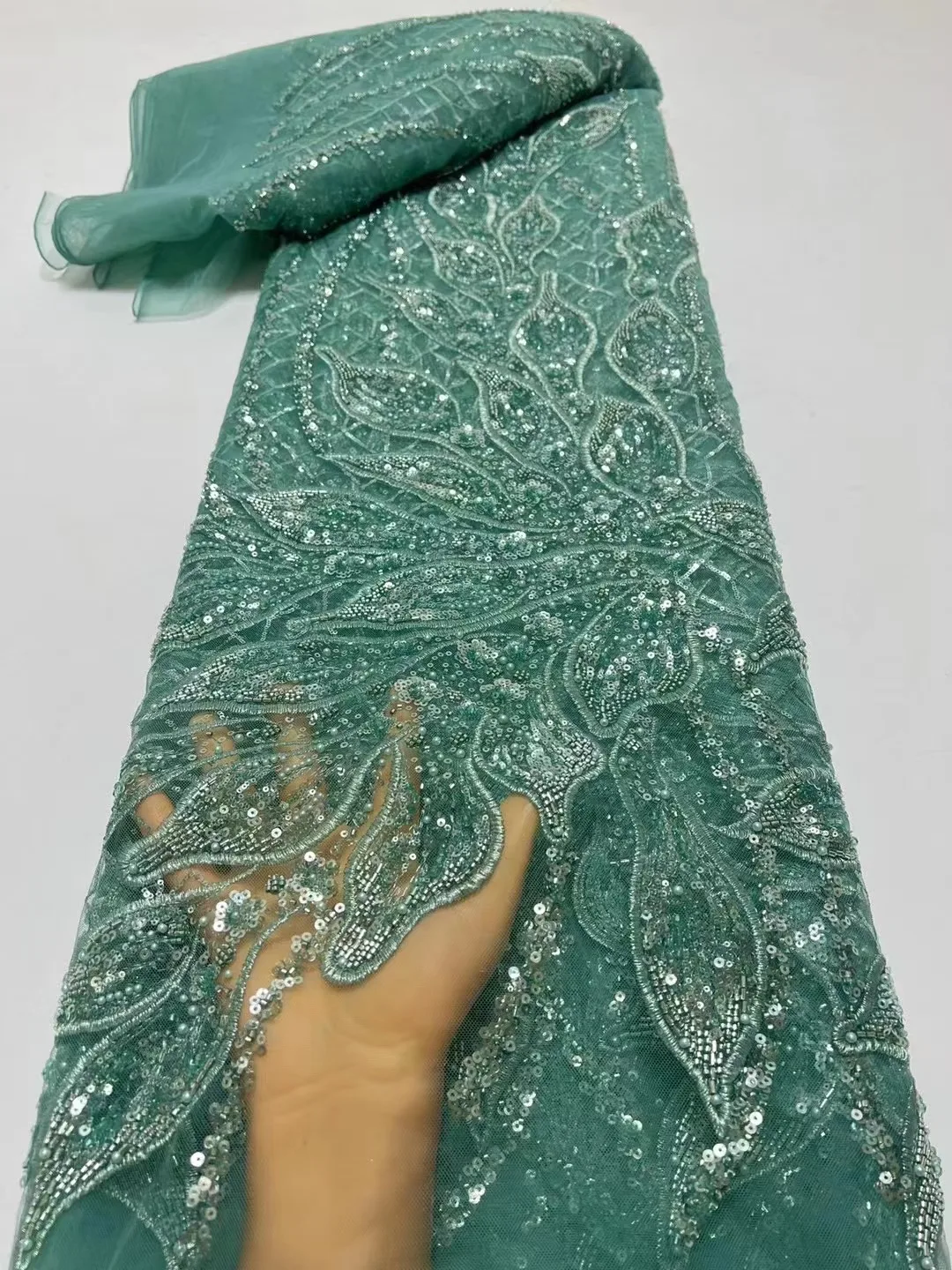 Французская бархатная кружевная ткань с блестками 2023 высококачественный