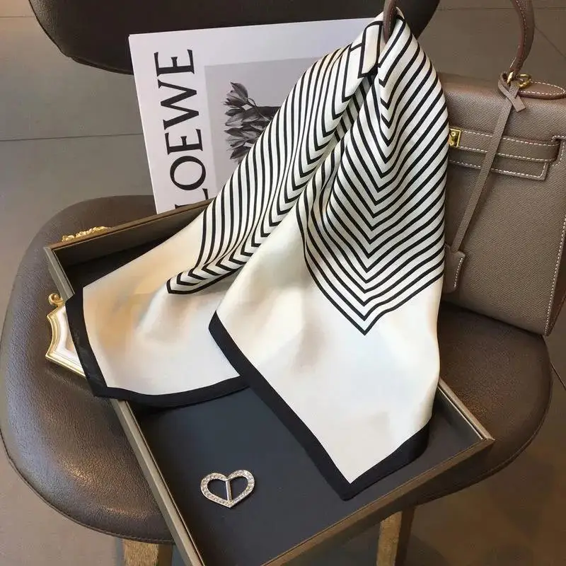 Шарф женский шелковый атласный шарф для женщин шейный платок роскошный бандана