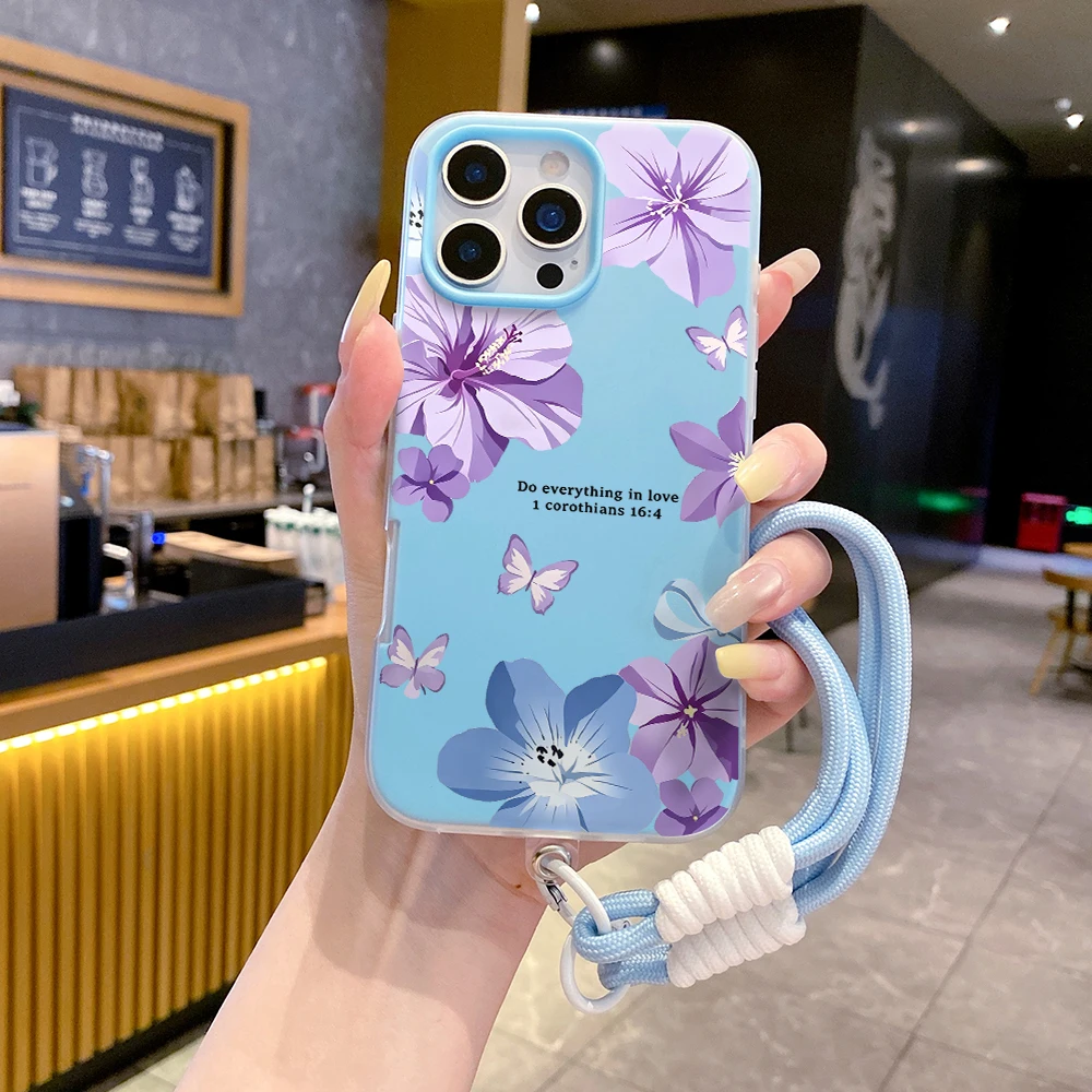 Фото Фиолетовый чехол-бабочка 2-в-1 с ремешком для Samsung Galaxy S26 Ultra S25 S23 S24 FE A57 A56 A54 A55 A16 A07 №1
