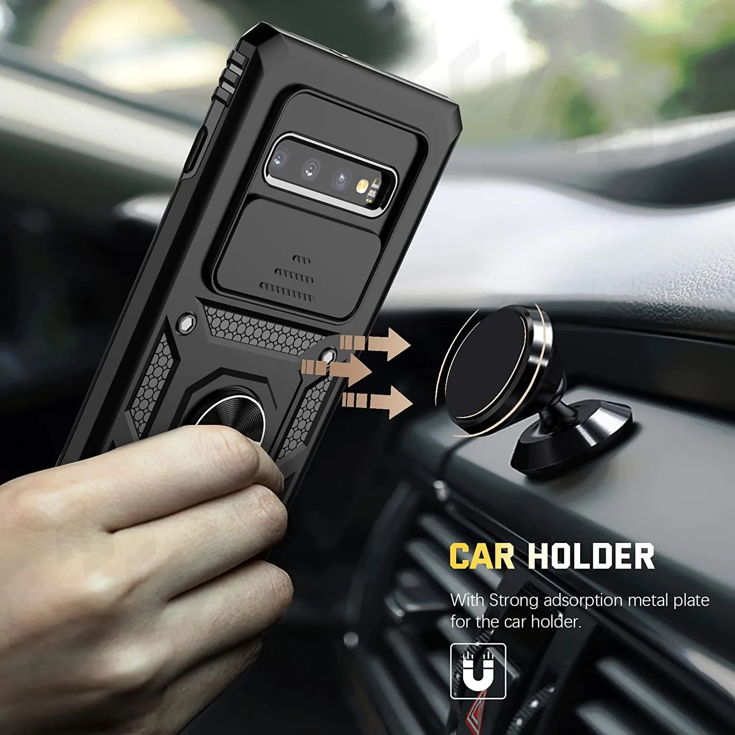 Slide Camera Cover Case For Samsung S10 Plus S20 S21 FE S20 FE S22 Ultra A73 A53 A13 A03S Military-Grade Protection Phone Cases