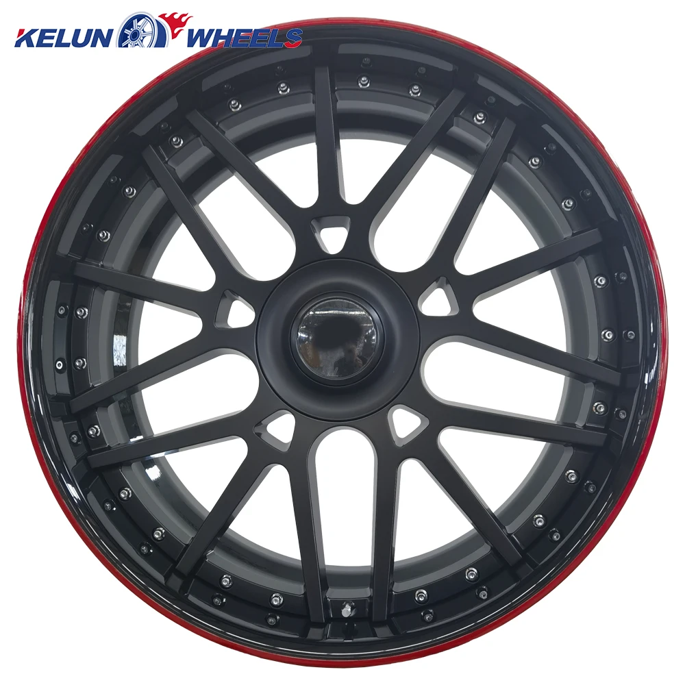 Фото Хит продаж: 20-26 KELUN Custom BLACK вогнутые кованые диски, хромированные диски, 24-дюймовые диски, 22-дюймовые кованые диски, 26-дюймовые кованые диски. №1