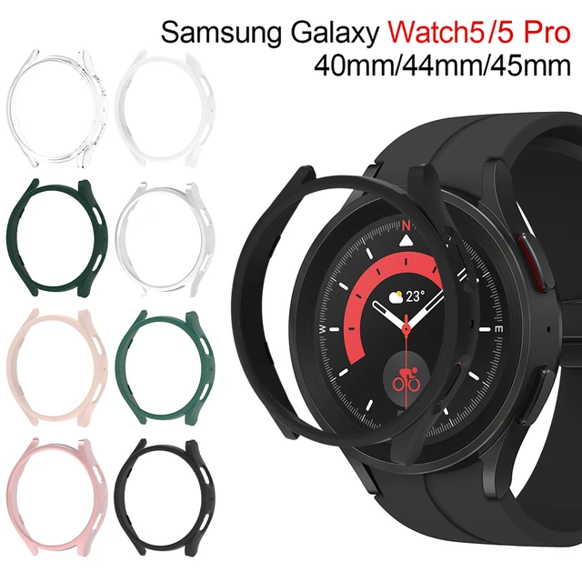 Watch Case for Samsung Galaxy Watch 5 40mm 44mm Watch 5 Pro 45mm No Screen Protector PC Bumper Case Protective Cover Frame 1