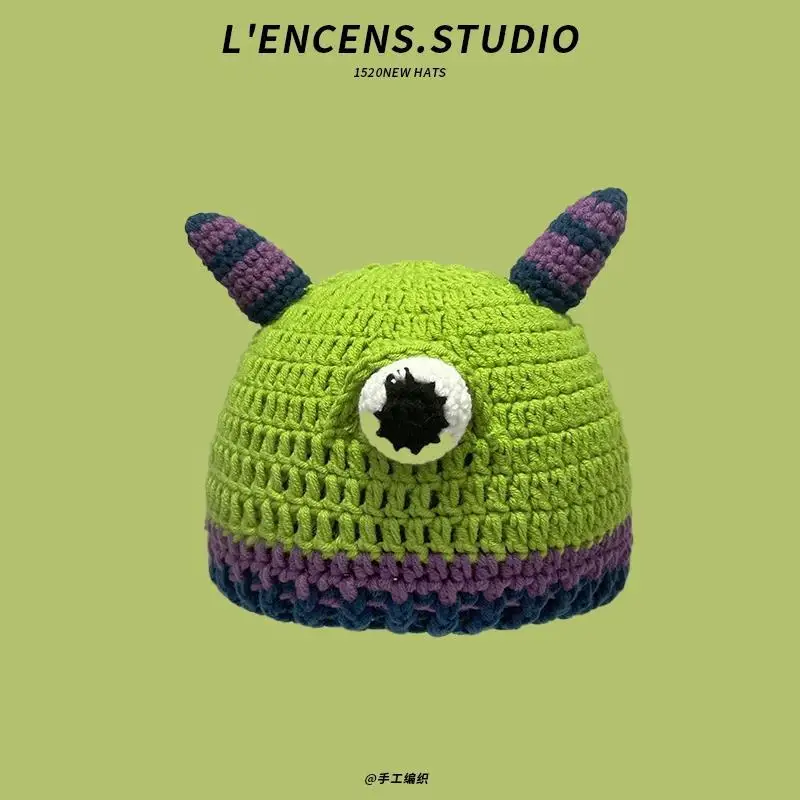 

Милая и забавная шерстяная шапка для снегоходов, осенне-зимняя теплая вязаная пуловер с защитой ушей с героями мультфильмов