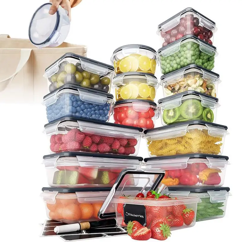 

Food Storage Containers Food Storage Box With Lid Stackable Organizer For Fridge Freezer Desk Kitchen Eggs Fruit And Vegetables