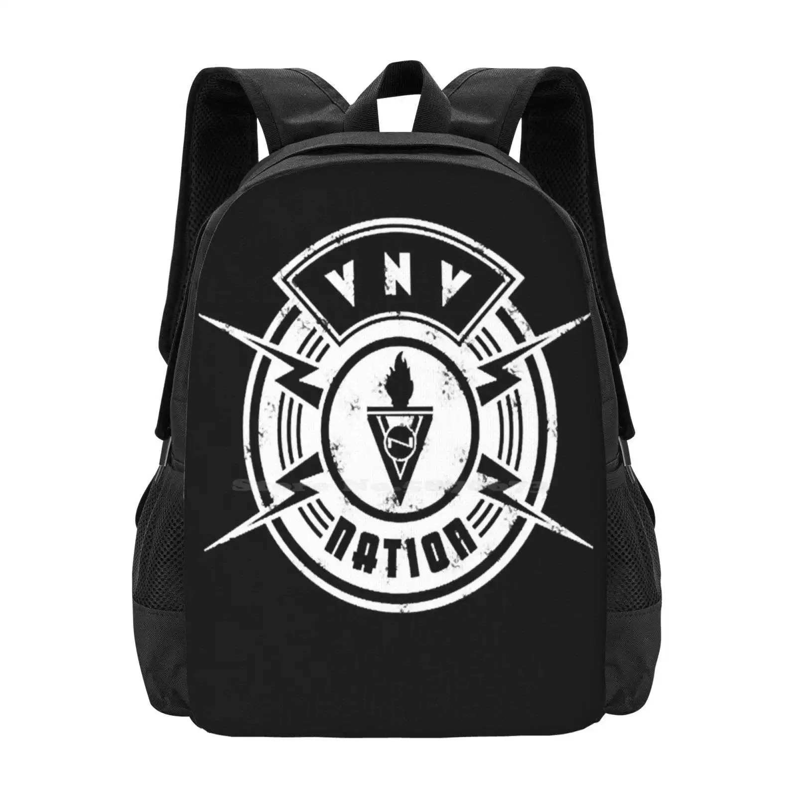 Vnv Nation 3D Print Design Backpack Student Bag Cinema Comics Endgame Film Movies Peter Parker Superheroes Symbol