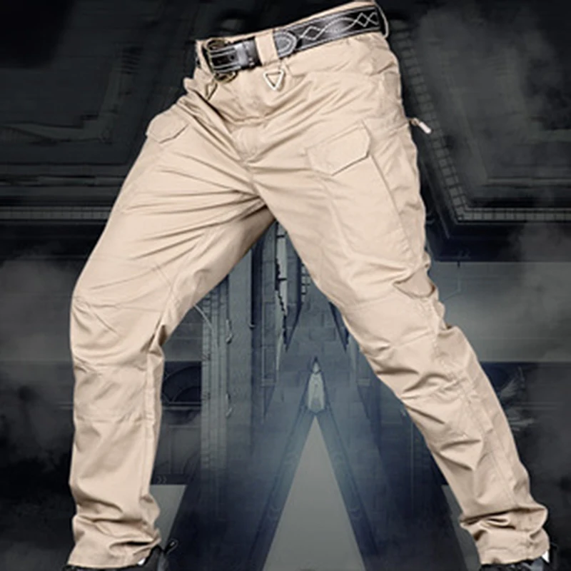 

Брюки-карго мужские тактические, водонепроницаемые штаны в стиле милитари, дышащие армейские Джоггеры для работы с несколькими карманами