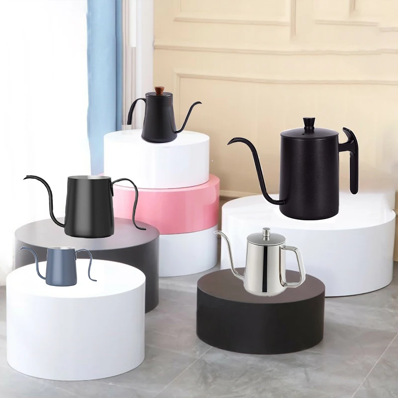 

Swabue Coffee Tea Pot Long Narrow Spout Drip Pour Over Stainless Steel Gooseneck Kettle Household Hand Brewed Coffee Maker