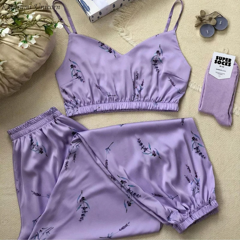 Пикантный комплект свадебного халата с цветочным принтом шелковая одежда для