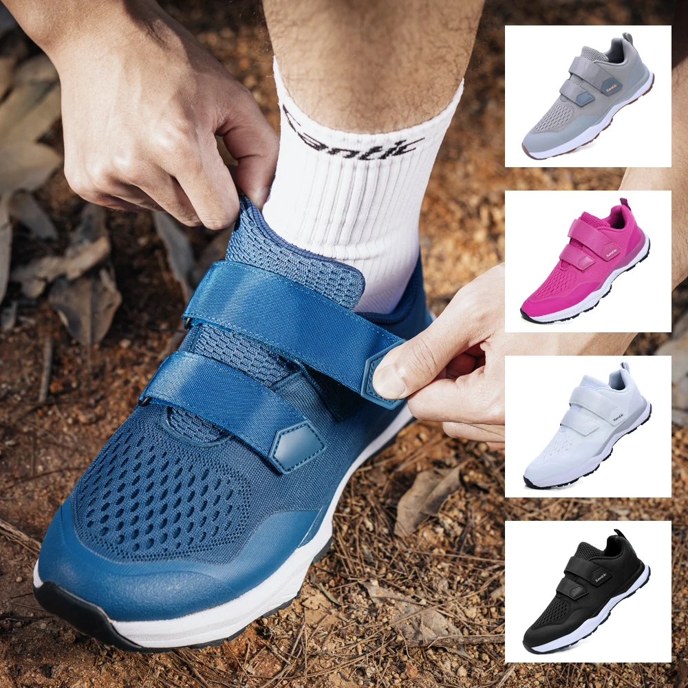 

Santic New Cycling Shoes Outdoor Sports MTB Bike Shoes SPD Indoor Leisure Shoes Rubber Sole Breathable Fabric Unisex