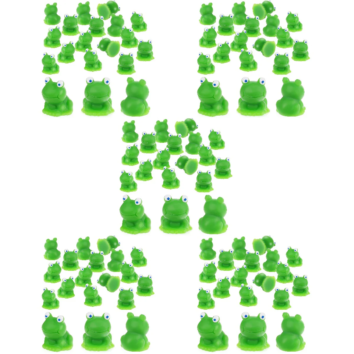 100 Pcs Artificial Moss Little Frog Miniature Landscape Statues Figurines Model Small Frogs Ornaments Resin