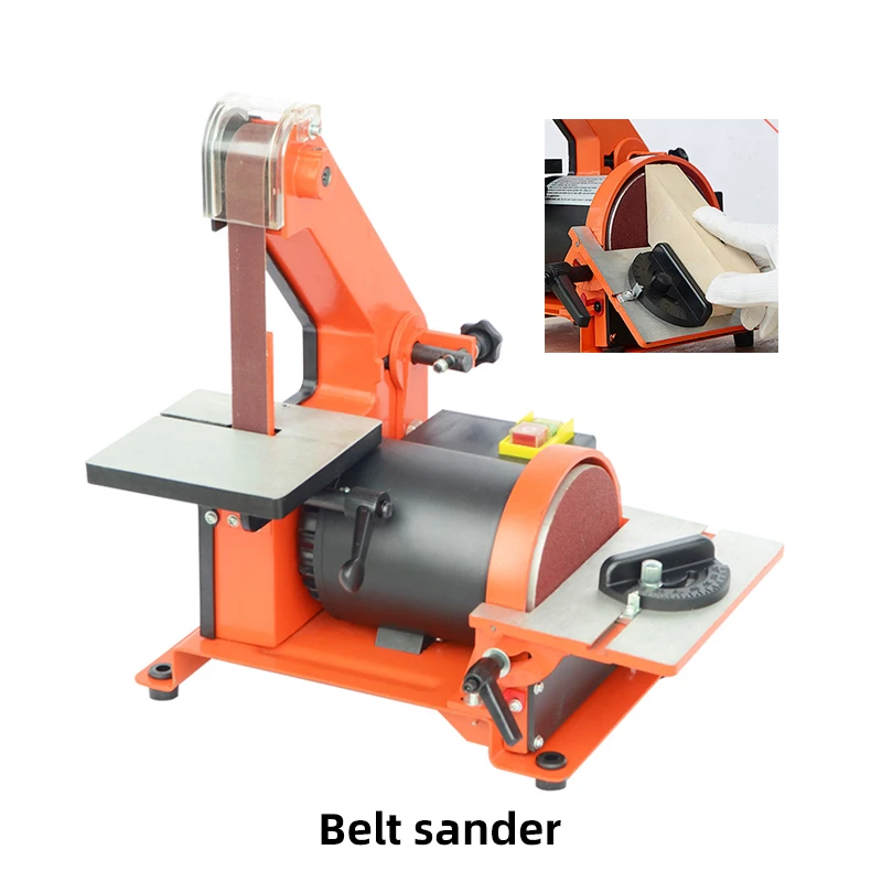 Belt Sanding Machine Small Woodworking Desktop Grinding Machine Vertical Sanding Paper Machine Metal Deburring Machine
