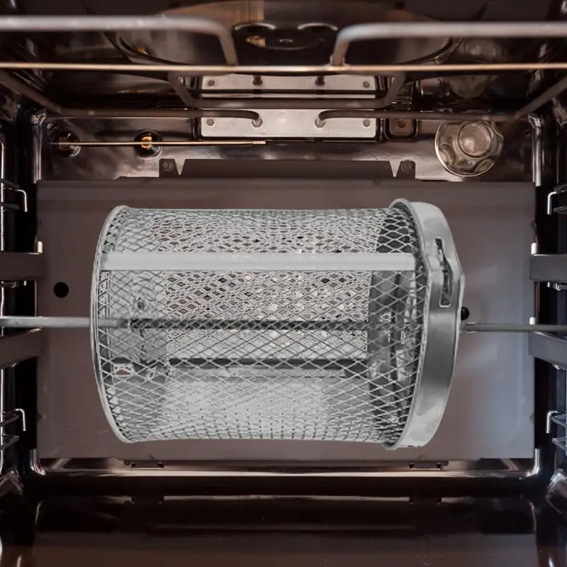 

Круглая корзина для гриля, из нержавеющей стали, вращение на 360 градусов