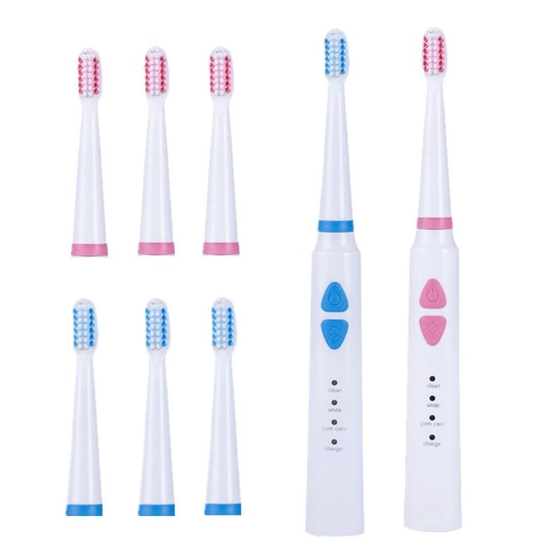 

SANQ Sonic Electric Toothbrush Usb Charger Rechargeable Tooth Brush 3 Replacement Heads 3 Cleaning Modes
