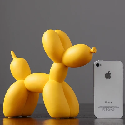 

Nordic people Imitation balloon dog furnishing resin dog TV cabinet decorations home furnishings Light luxury living room porch