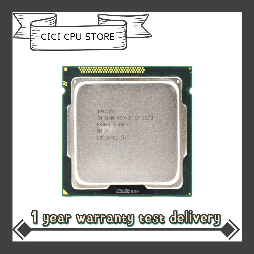 

Intel Xeon E3-1270 E3 1270 3.4 GHz Quad-Core CPU Processor 8M 80W LGA 1155