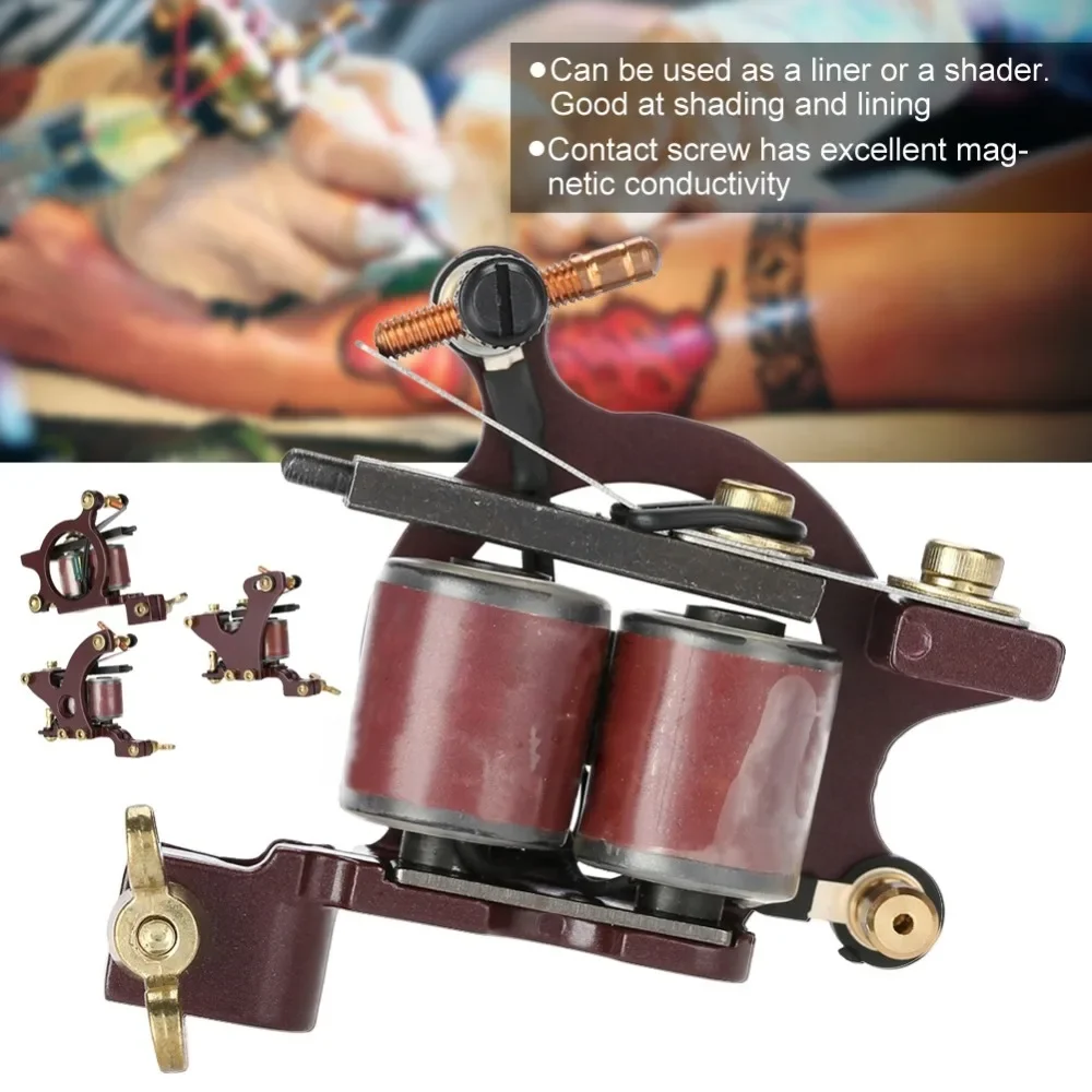 

Тату-машинка ручной работы с 10 основоющими катушками