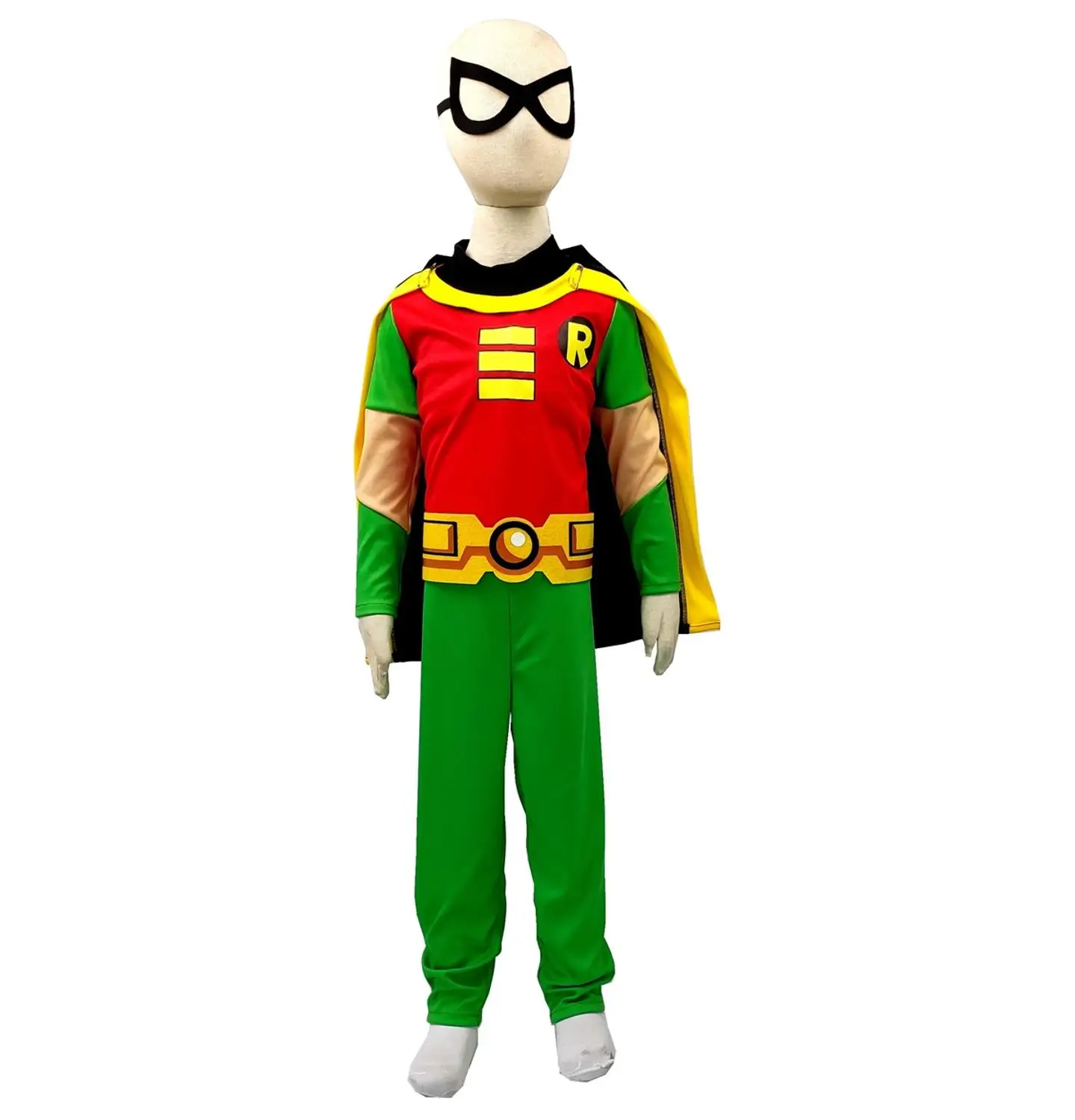

Kid Halloween Costumes Boy Young Justice Teen Titan Tim Drake Robin Damian Cosplay Uniform Costume Mask Cloak New Year Gift