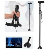 walking stick Height adjustable Elderly Safety Walking Stick Waling Aids Crutch  Foldable Cane