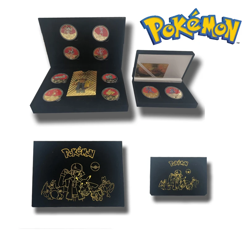 

Pokemon Peripheral Commemorative Coins Collection Plush Gift Box Children's Collection Collection Coins Children's Toy Gift Box