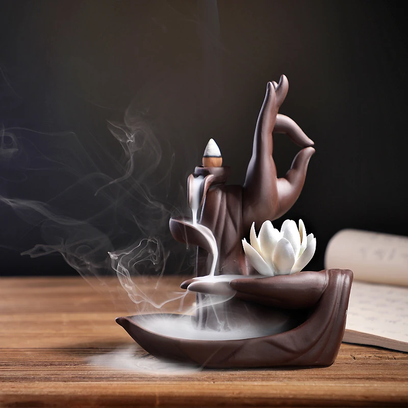 

Курильница для благовоний, керамическая горелка из сандалового дерева, водопад, в стиле модерн, китайская эстетика