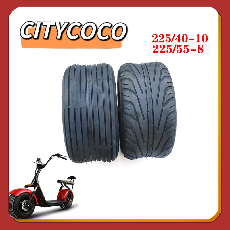 

8 Inches 10 Inches Electric Scooter Vacuum Tires For Citycoco Electric Scooter Tubeless 225/55-8 225/40-10 Front And Rear Tires
