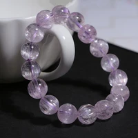 natural purple lithium bracelet cats eye lavender purple crystal bracelet