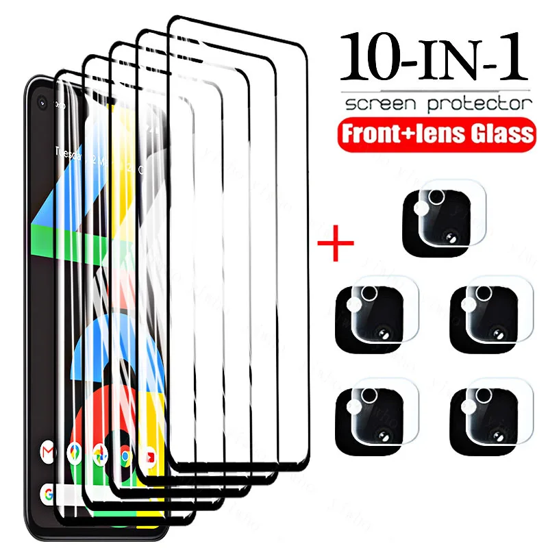 

For Google Pixel 4A 5G Tempered Glass Screen Protectors on For Google Pixel 5a 5 5g Pixel5 Pixel4a Camera Lens Protective Film