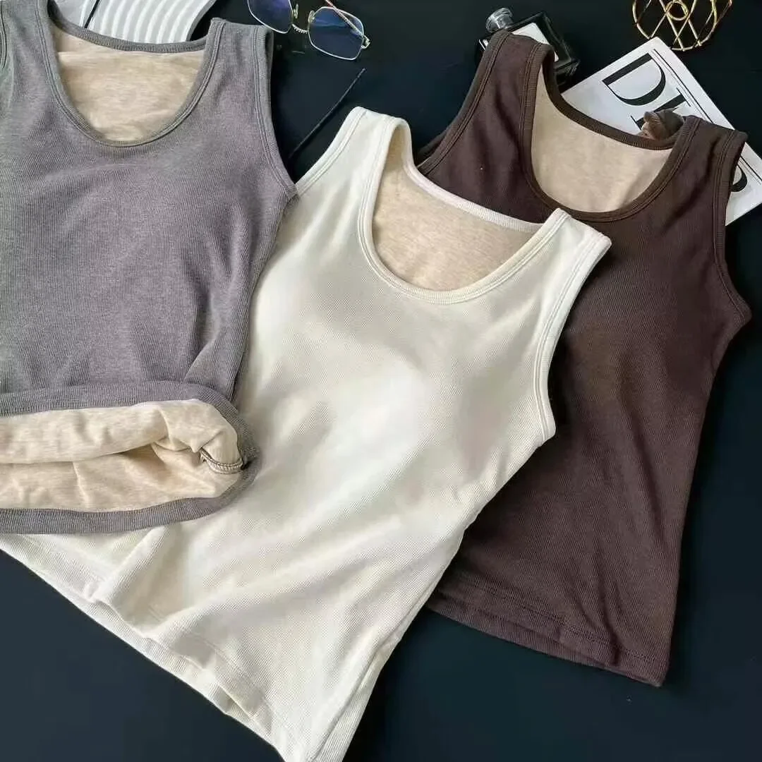 Осенне-зимний утолщенный теплый антихолодный широкий жилет больших размеров