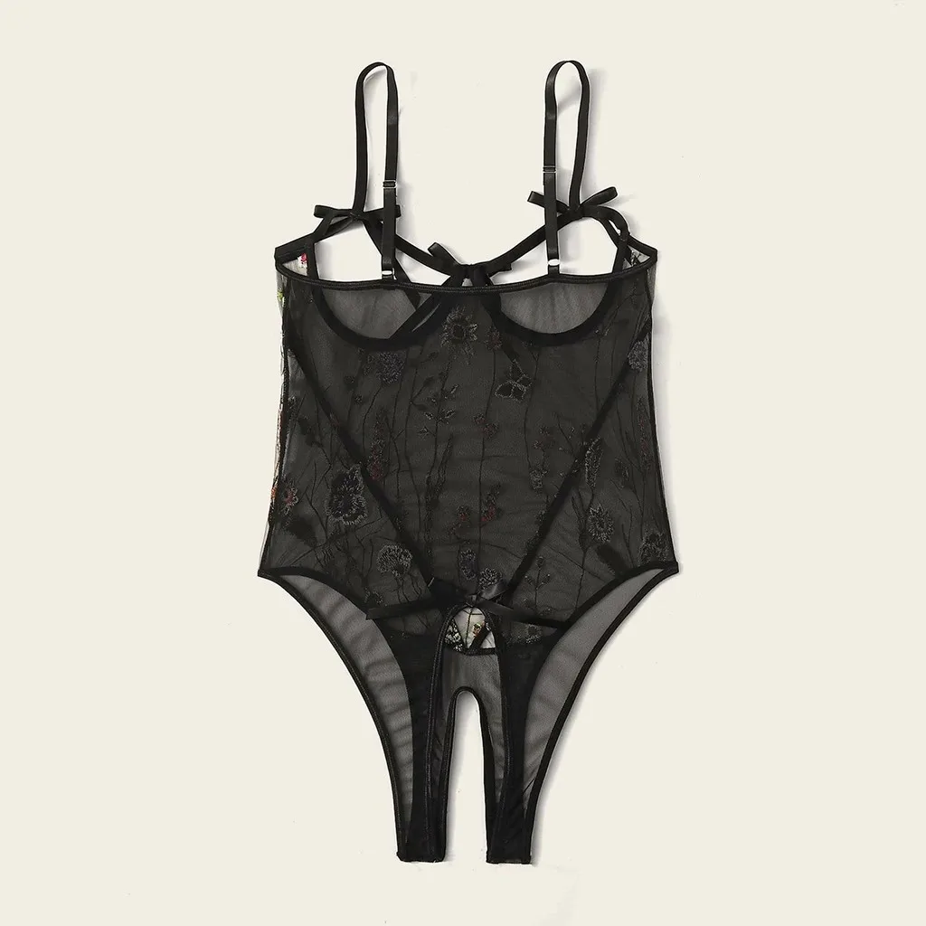 25 # кружевные прозрачные боди Сексуальное Женское женский комбинезон с вышивкой