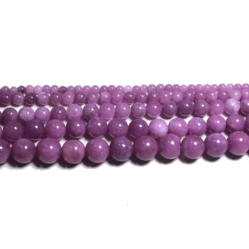 

Оптовая продажа с завода, бусины из натурального камня, фиолетовая слюда, круглые бусины россыпью для изготовления ювелирных изделий, брасл...