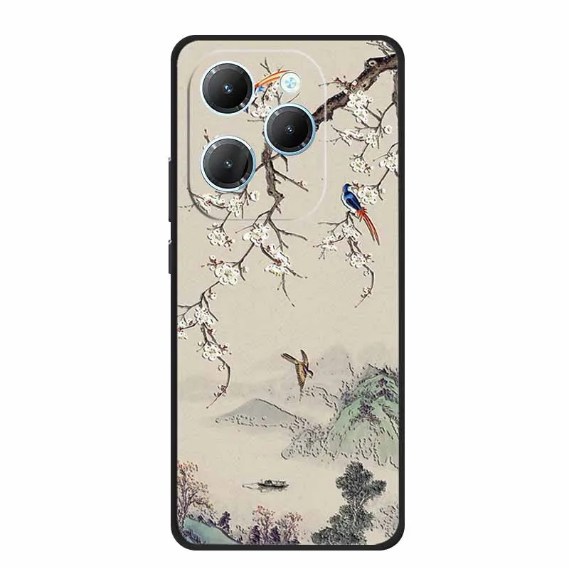 3D фотообои для Infinix Note 40X противоударный силиконовый мягкий чехол задняя крышка