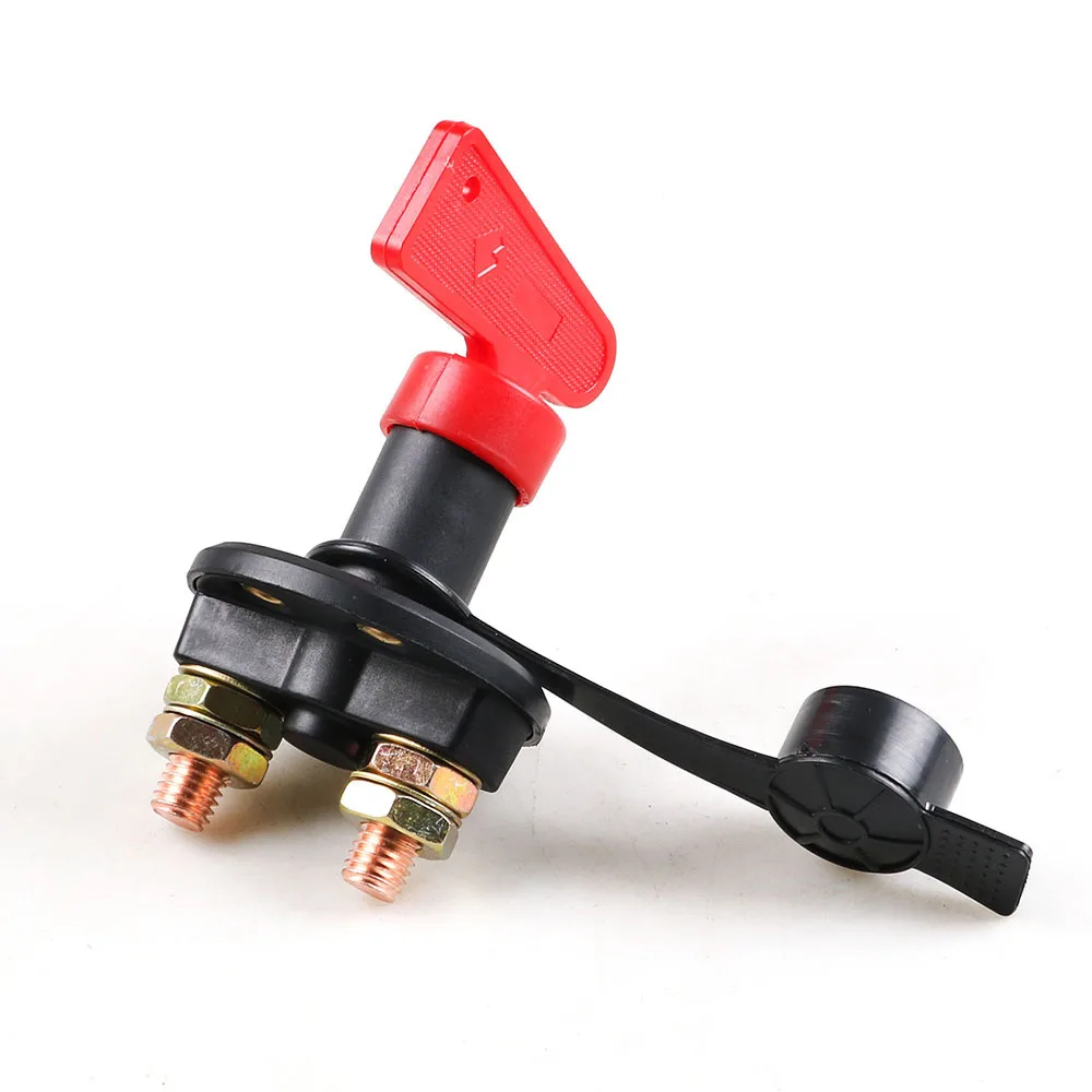 

12V 24V DC Car Battery Isolator Disconnect Cut Off Kill Switch Circuit Breaker Main Power Rotary Key Switch 200A For Truck Boat