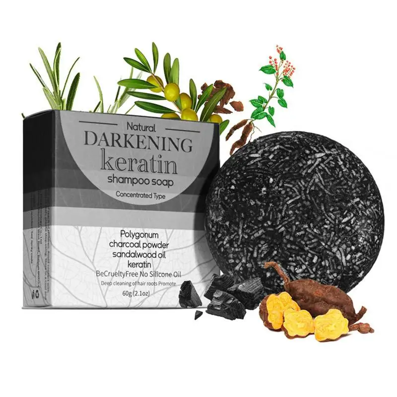 

Hair Darkening Shampoo Bar Soap Natural Organic Grey Hair Reverse Bar Women Men Beauty Products For Hair Growth For Home