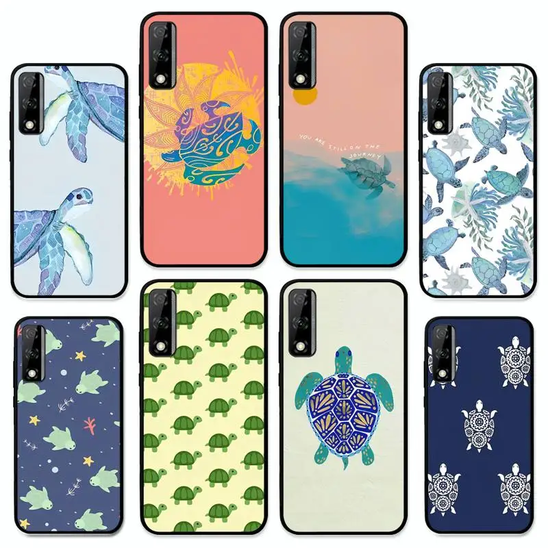 

Cute Cartoon Turtle Phone Case for Huawei Y 6 9 7 5 8s prime 2019 2018 enjoy 7 plus