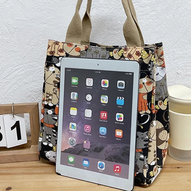 Портативная изоляционная сумка для детского питания холст материал мультяшный