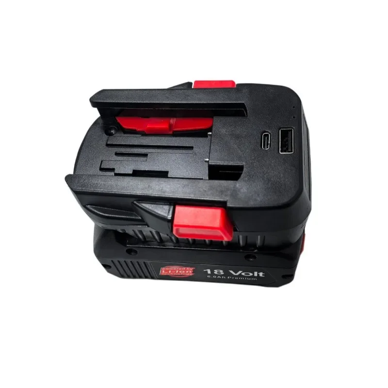Фото Адаптер для аккумулятора Milwaukee 18 В и Dewalt 20 В DM18V18 для аккумулятора Milwaukee V18 18 В NI-CD (с портом типа C) №1