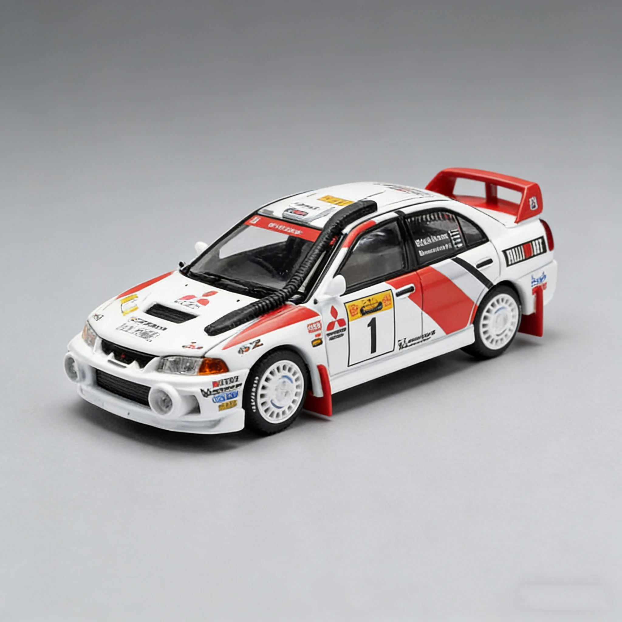 Фото POP RACE В наличии 1:64 PR640231 Mitsubishi Lancer Evolution IV # Модель автомобиля Safari Rally Kenya 1998 с открывающимся капотом, литая под давлением №2