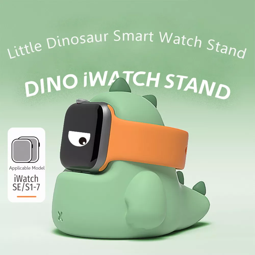

WatchOS Nightstand keeper silicone home charging dock for iWatch dinosaur stand for apple watch holder series 6/5/4/3/2/1