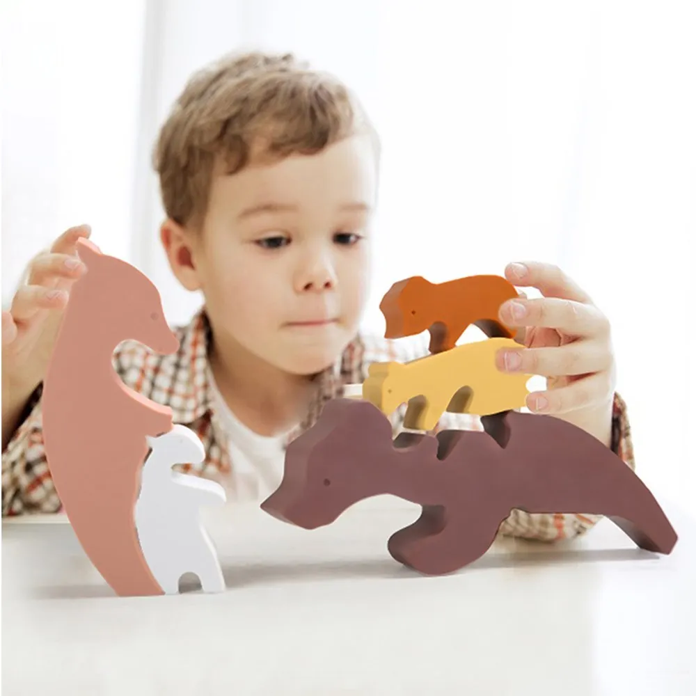 

Baby Silicone Puzzle 3D Cartoon Animals Shapes Intelligence Jigsaw Montessori Toys For Kids Birthday Gifts Early Education Toy