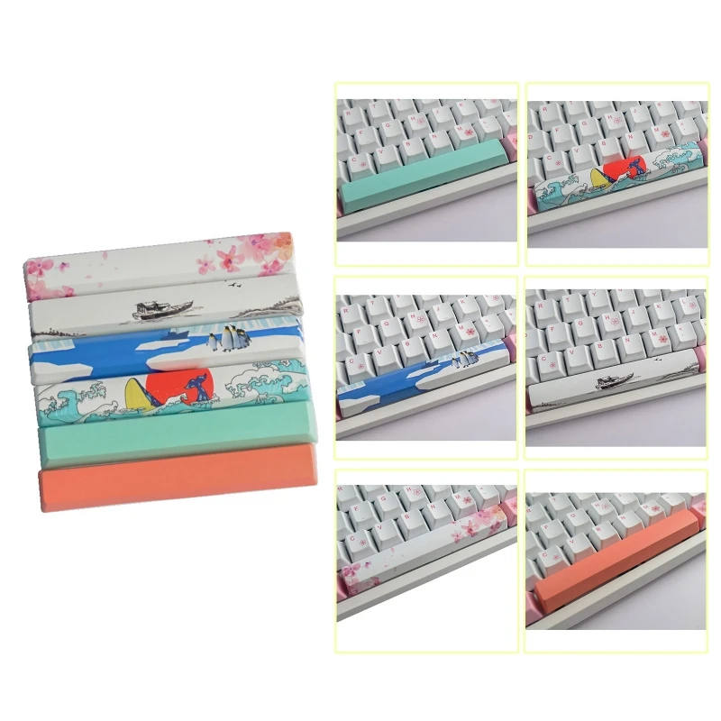 

Gaming Keycaps Durable PBT 6.25U Space Keycap OEM Profile Dye-Subbed Keycap for Mechanical Keyboard Novelty Personalized