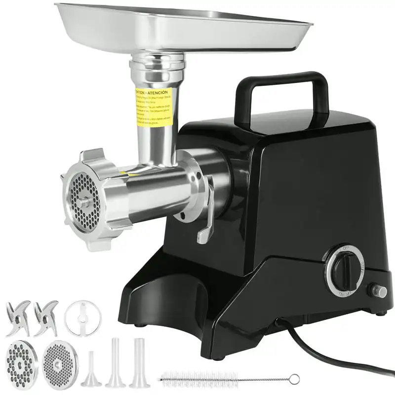 

Electric Meat Grinder 419 lb/H Capacity 575W Sausage Stuffer with 2 Blade 3 Grinding Plates ETL Listed