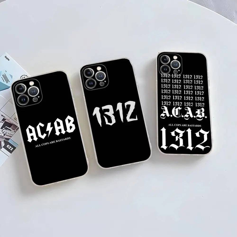 Фото Чехол для телефона Acab Ultras для iPhone 17, 15, 14, 13, 11, 12, 16 Pro Max Plus Mini, прозрачный силиконовый мягкий чехол-футляр №1