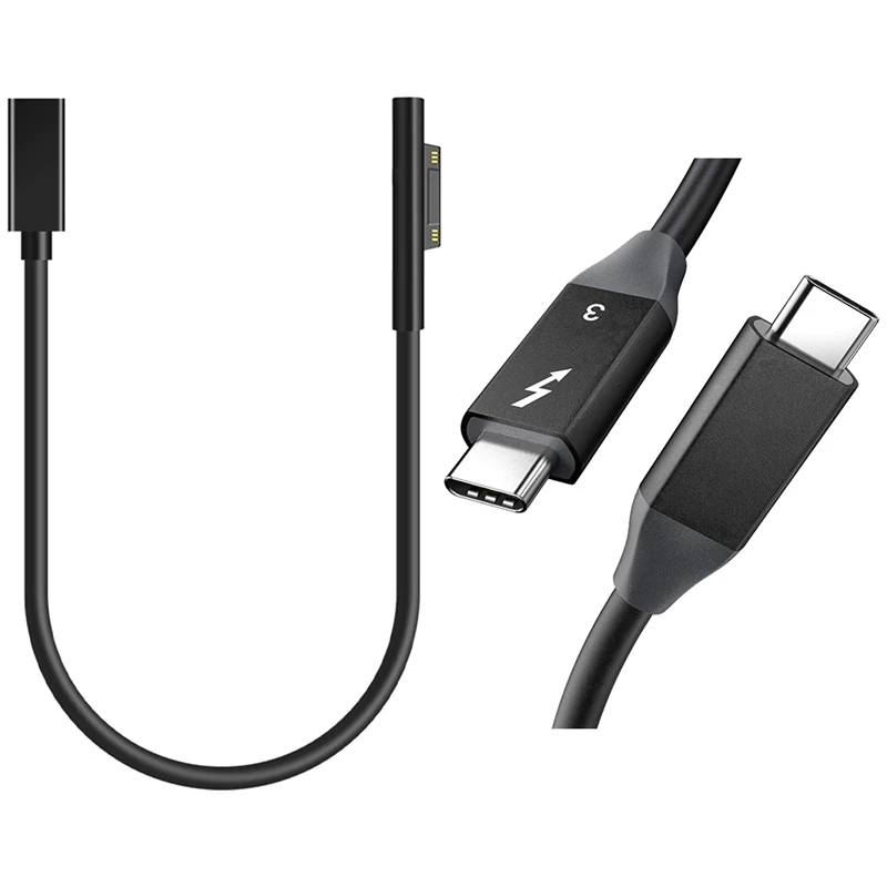 

1 шт. USB Type C PD 15 в адаптер для зарядного устройства и 1 шт. для кабеля Thunderbolt 3 1 фут 40 Гбит/с 100 Вт зарядный кабель