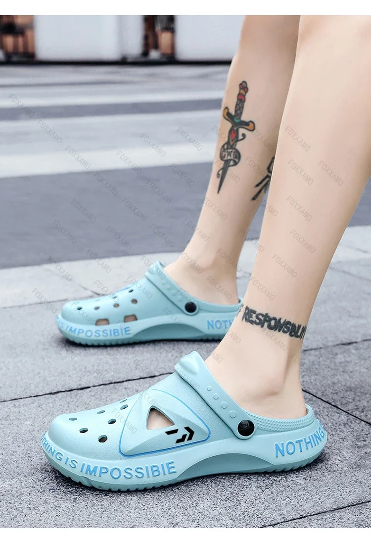 Лето 2024 мужская противоскользящая обувь для рыбалки износостойкие садовые