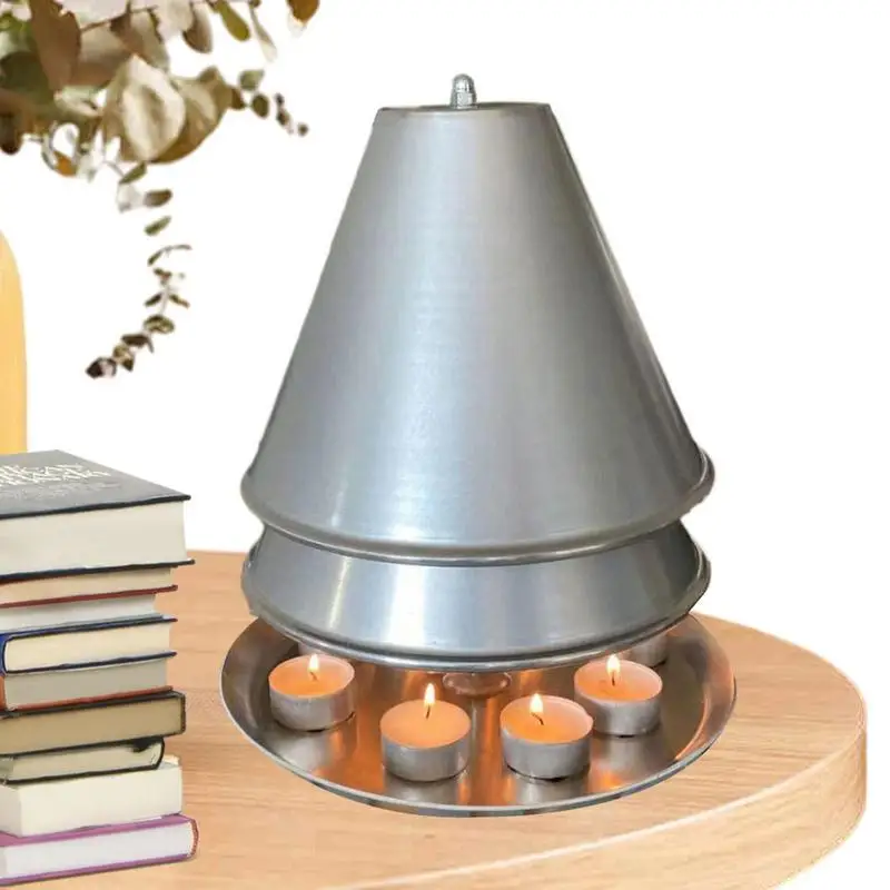 

Double-Walled Tea Light Oven Iron Tea Light Stove Candle Heater for up to 10 Tealights Garden Patio Terrace Oven Candle Heating