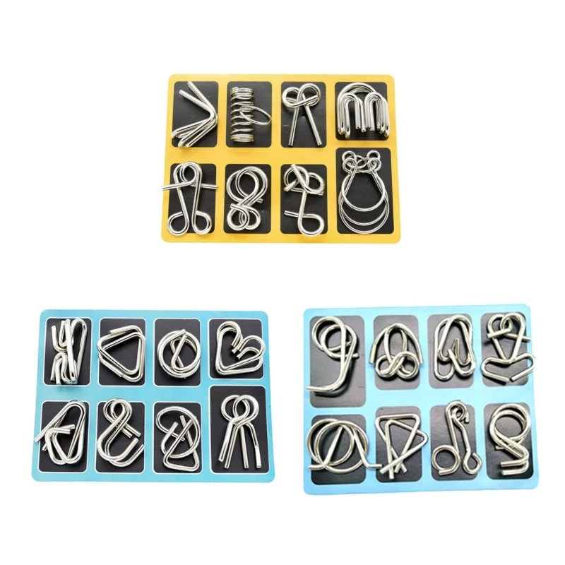 

Metal Brain Puzzle Chinese 9 Ring Puzzle Intelligence Buckle Lock Toy